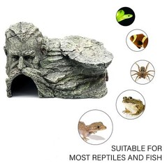 Reptile Rock Basking Platform Gecko Hide Cave Hiding Place Snake Cave and Hid…