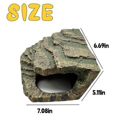 Tfwadmx Tortoise Basking Platform, Crested Gecko Hide, Reptile Cave Hideout w…