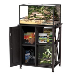 Herture 45-67 Gallon Reptile Tank Stand with Power Outlet, Terrarium Stand wi…