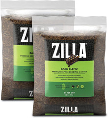 Reptile Terrarium Bedding Substrate Bark Blend, 24 Quart, 2 Count