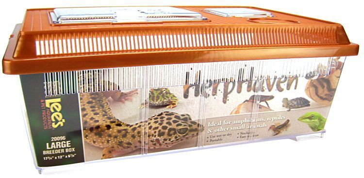 Reptile, Lees HerpHaven Breeder Box – Plastic (Large – 17.75″L x 12″W x 7″H)