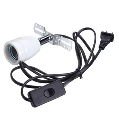 360° Ceramic Reptile Light Heating Lamp Bulb Holder w/ Bracket/Switch E27 Socket