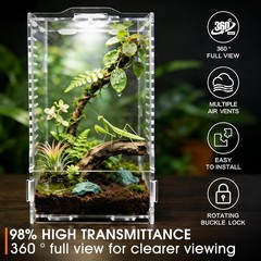 Jumping Spider Enclosure Acrylic Terrarium Insect Cage Bug Habitat 4.7in USA New