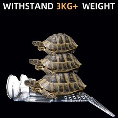 Turtle Habitat Platform 9.45 Inch Clear Acrylic Basking Space for Active Turtles