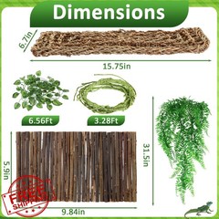 Foilswirl Reptile Bridge Hammock Plants Terrarium Decor