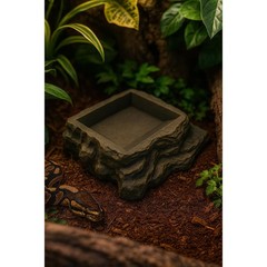 Stone Layered Reptile Water Dish • Terrarium Tank Bowl for Geckos & Lizards