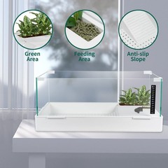 BETAZOOER Turtle Tank with Adjustable Water Pump Filter, Large(Glass), Glass