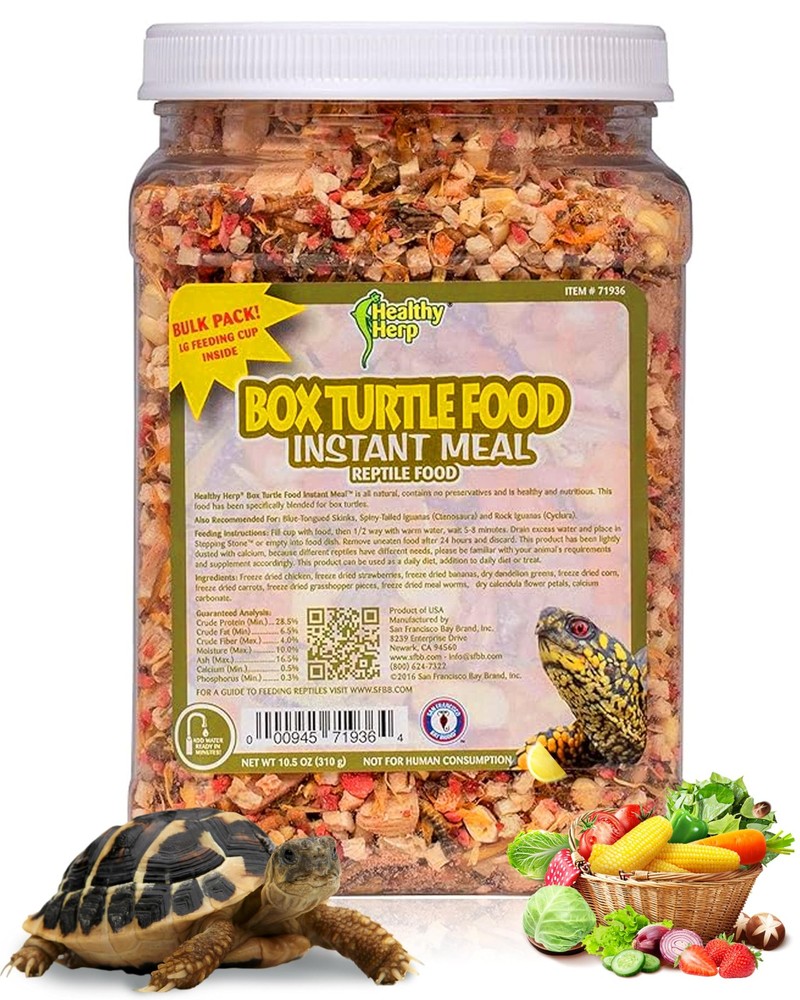Box Turtle Food Instant Meal for Reptiles – Nutritious Turtle Food, Tortoise …