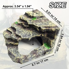 Hermit Crab Climbing Steps and Hideout Resin Simulation Rock Reptile Hides an…