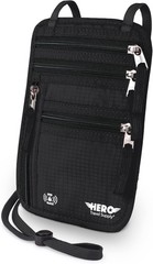 Hero Travel Supply RFID Blocking Neck Wallet Brown