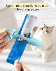 Cuchara multiusos comida mascotas: cuchara comida perros y gatos con clip bolsa.