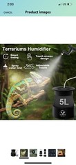 5L Reptile Mister Fogger Terrariums Humidifier,Automatic,Silent Digital Timing