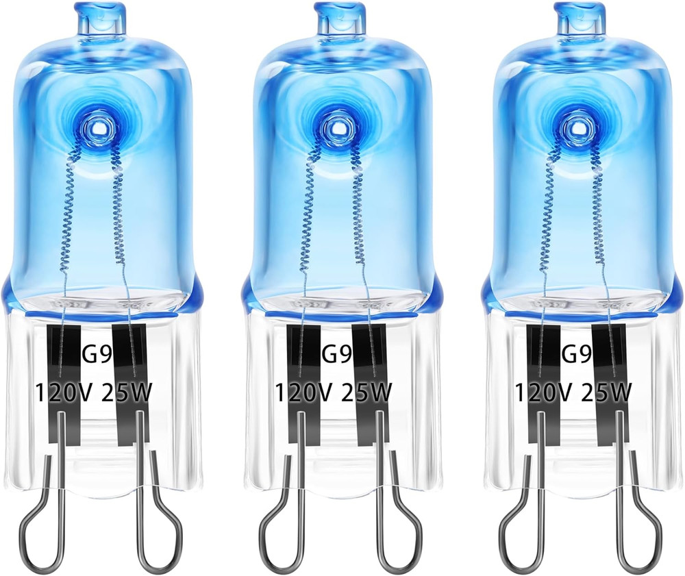 3 Pack UVA UVB Reptile Light Halogen Bulbs Beads Heat Lamp (25 Watt) Day Blue