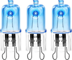 3 Pack UVA UVB Reptile Light Halogen Bulbs Beads Heat Lamp (25 Watt) Day Blue