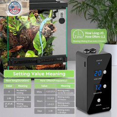 Reptile Humidifier, Misting System for Terrariums, Automatic with Adjustable Spr