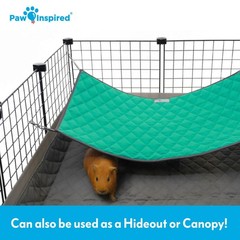 Hanging Fleece Hammock for Small Animals, Gray/Green