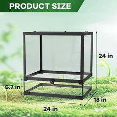 45 Gallon Reptile Glass Tank Terrarium & Screen Ventilation Tempered Glass