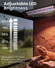 9.8in Reptile LED UVB Light 9W Auto Timer Dimmable Ferguson Zone 1-4 Lamp UVB