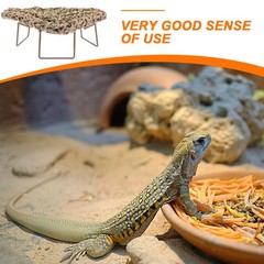 Large Lizard Grass Bed Lounger for Bearded Dragon Rest Gecko Sleeping