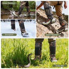 Kalkal Snake Gaiters, 1200D Waterproof Snake Chaps Snake Gaiters for Men Wome…