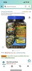 Zoo Med ZM111 Natural Aquatic Turtle Food – 6.5oz