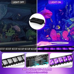Upgraded 4 Pack 40W Blacklight Bar, IP66 Waterproof LED Black Light