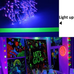 Solhice 60ft Black Light String Lights for Glow Party, 240 60ft,