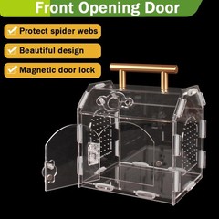 Jumping Spider Enclosure,Premium Acrylic Spider Enclosure – Ideal for Tarantu…