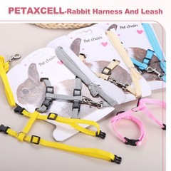 2Pcs Rabbit Harness and Leash Small Animal Harness Grass Green