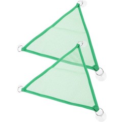 2Pcs Reusable Green Canvas Hammocks for Reptiles Hanging Resting Beds Decor