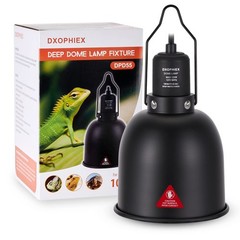 5.5inch Deep Dome Reptile Heat Lamp Reptile Light Fixture UVB Light Fixture M…