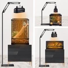 Reptile Lamp Stand Reptile Light Stand (15.7inch to 74.3inch) with 360° Adjus…