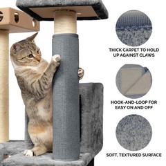 Furhaven Wrap Around Scratching Post Cover for Indoor Cats, Fits Posts Up to …