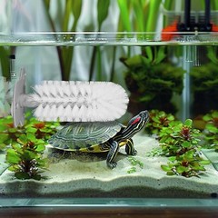 Turtle Brush with Suction Cup for Tank, Turtle Toys for Aquatic Turtle Tank Acce