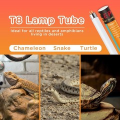 T8 UVB Reptile Light 15W 10.0-2 Pack,UVA UVB Light Bulb for Reptiles,Reptile …
