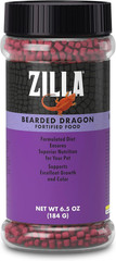 Zilla Bearded Dragon Food, Fortified Complete Nutritional Diet, 6.5 oz Pellets