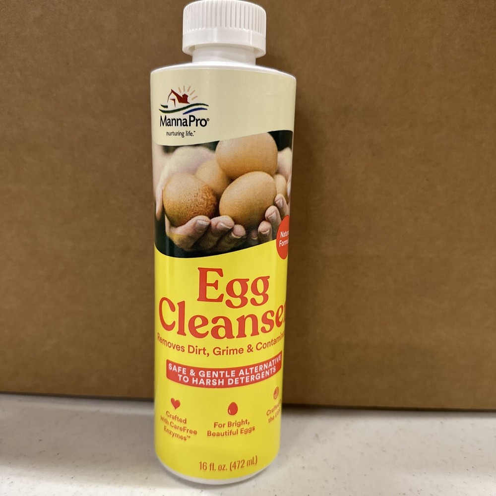 (6) Pack Manna Pro All Natural Egg Cleanser 16 fl. oz Each Safe & Gentle USA