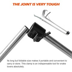 52″ Collapsible Snake Tongs Catcher+40″ Snake Hook Reptile Grabber Handling Tool