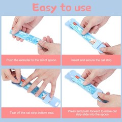 3pcs Cat Strip Feeders, Cat Lickable Puree Treat Food Dispenser, Kitten Strip…