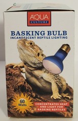 AQUA CULTURE REPTILE Basking Bulb Incandescent Lighting 60 Watt (1 Bulb) New