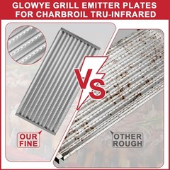 Grill Grates and Emitter for Charbroil TRU-Infrared 463247412 463257110 46324…