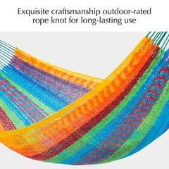 PNAEUT Handwoven Mayan Hammocks for Outside, Handwoven Thick Soft Rope Double…