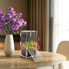 YIMITEE 4″x4″x8″ Jumping Spider Enclosure, Acrylic Tarantula Tank, Clear