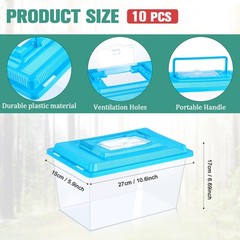 10 Pcs Spider Tarantula Enclosure Reptile Terrarium Plastic Portable Reptile …