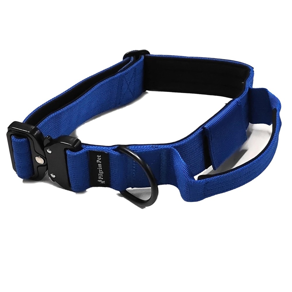Heavy-Duty Tactical Dog Collar with Control Handle and Metal Hardware – Adjus…