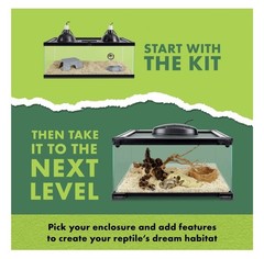 Zilla Snake Reptile Habitat Starter Deluxe Kit. Reptile UV Light Accessories