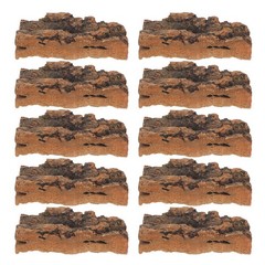 10Pcs Durable Reptile Cork Bark Hides Natural Terrarium Background Light Brown
