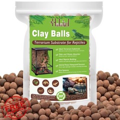 Halatool Reptile Substrate 2QT Clay Pebbles Terrarium Drainage Organic