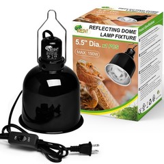 Reptile Light Fixture 5.5 inch Deep Dome with Switch, Optical Reflecting Cove…