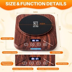 Sourdough Starter Warmer, Digital Temperature Control Heating Mat for Home Ba…
